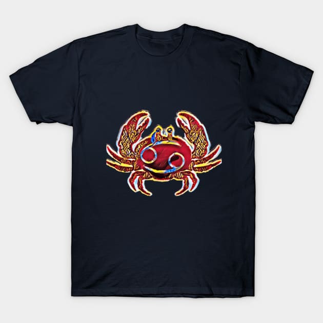 Abstract Cancer Crab T-Shirt by Nitrowolf